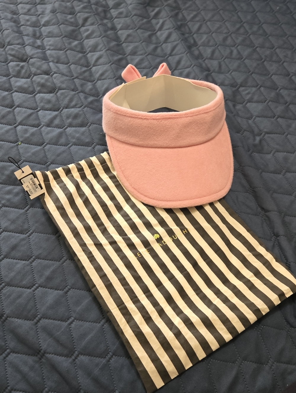 Lele Sadoughi Pink Kids Visor with Ear Accents